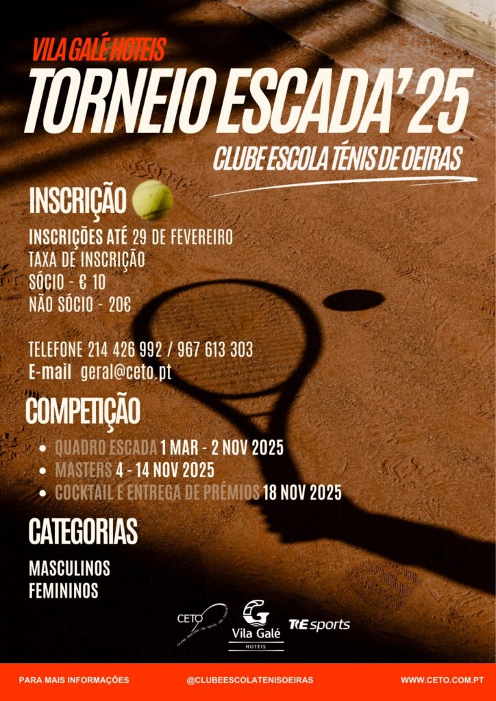Torneio Escada CETO/2025: Inscrições Abertas para a Competição Anual do Clube 2 cartaz escada ceto 2025 v2